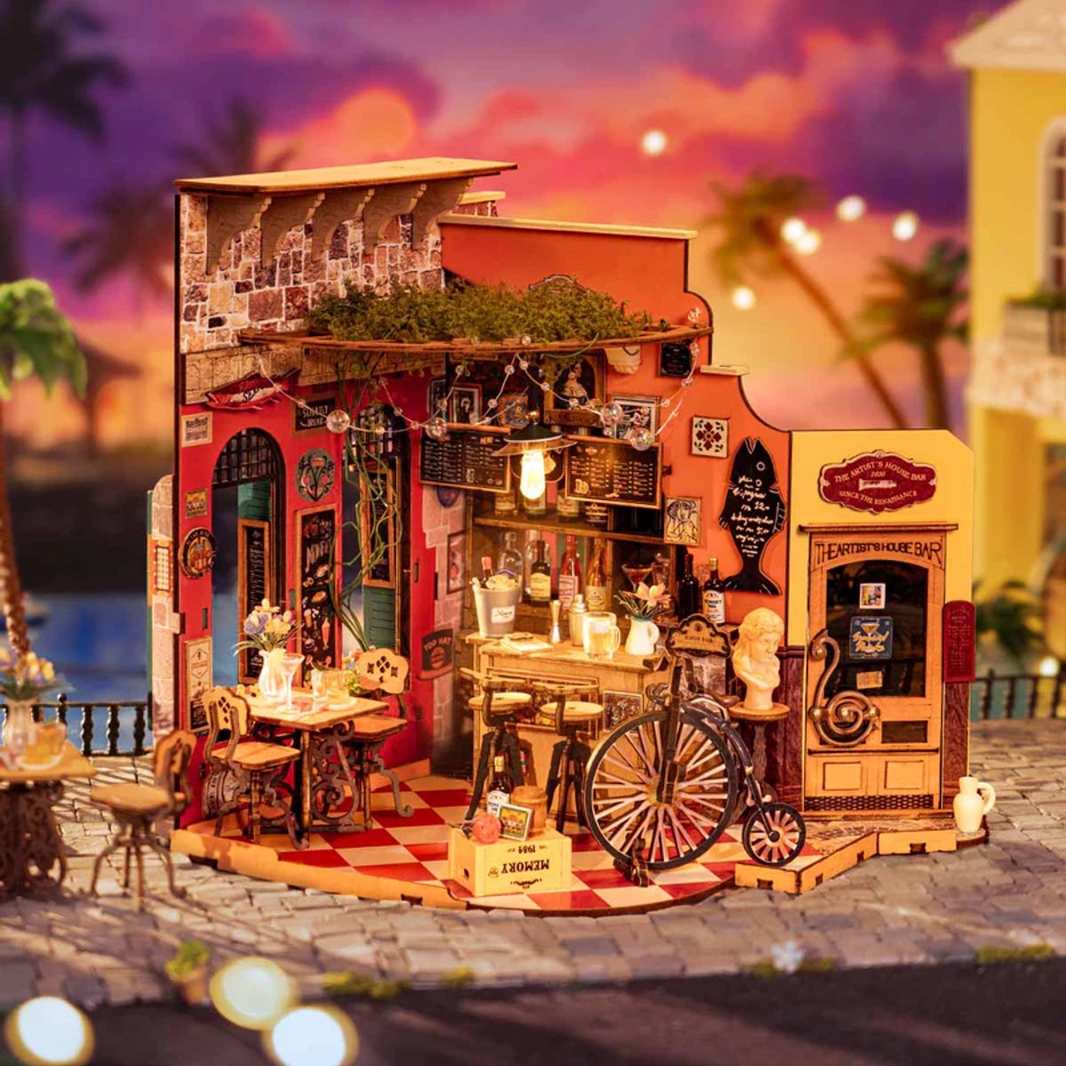 Robotime : DIY Miniature House - DG173 Cheer's Bar & Dining