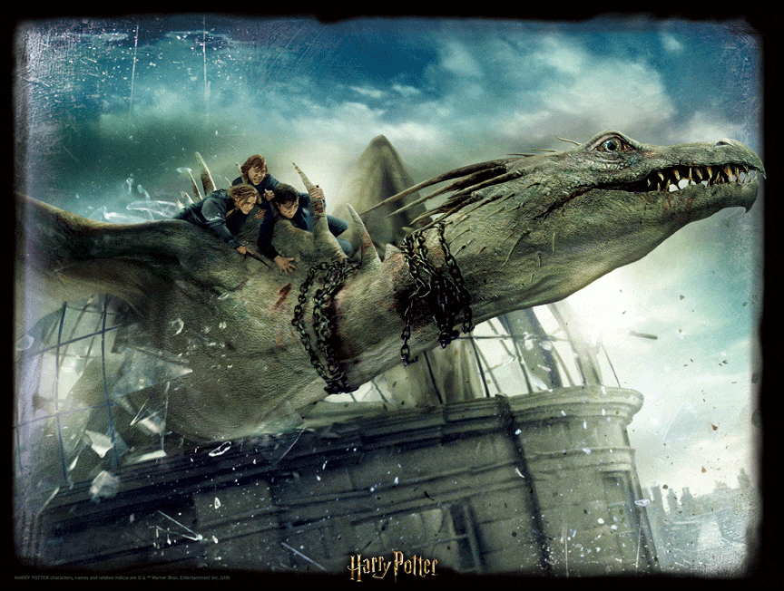 Wizarding World : Harry Potter Gringotts Dragon 3D image puzzle (500pc)