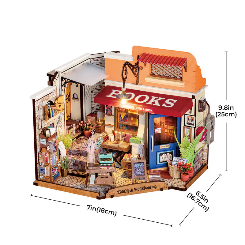 Robotime : DIY Miniature House - DG164 Corner Bookstore
