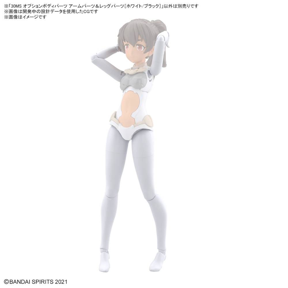 Option Body Parts Arm Parts & Leg Parts - White & Black 30MS 1/144