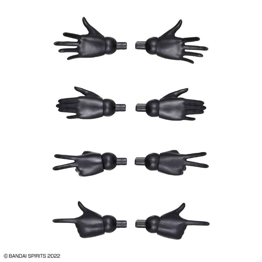 Option Hand Parts - White / Black 30MS 1/144