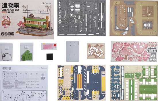 Robotime, DIY 3D Houten Modelbouwpakket, Sakura Journey, TGS02