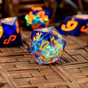 Galactic Ember Sharp Edge Resin RPG dobbelstenen