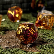 Sunlit Garden Sharp Edge Resin RPG dobbelstenen