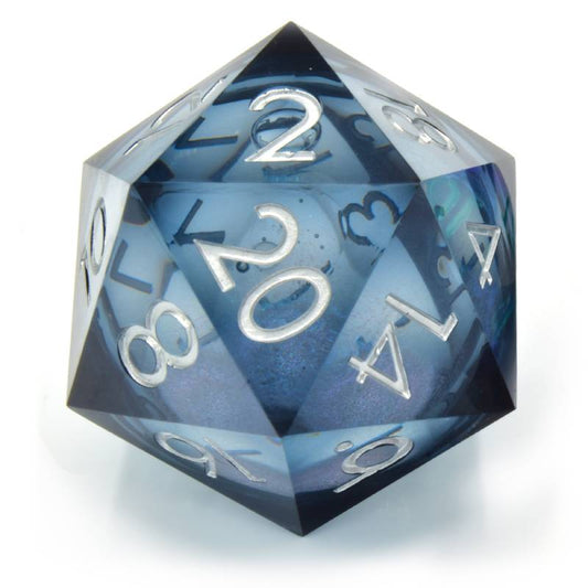 Crit Stones RPG Dice : Cloud Nebula 50mm Liquid Core D20