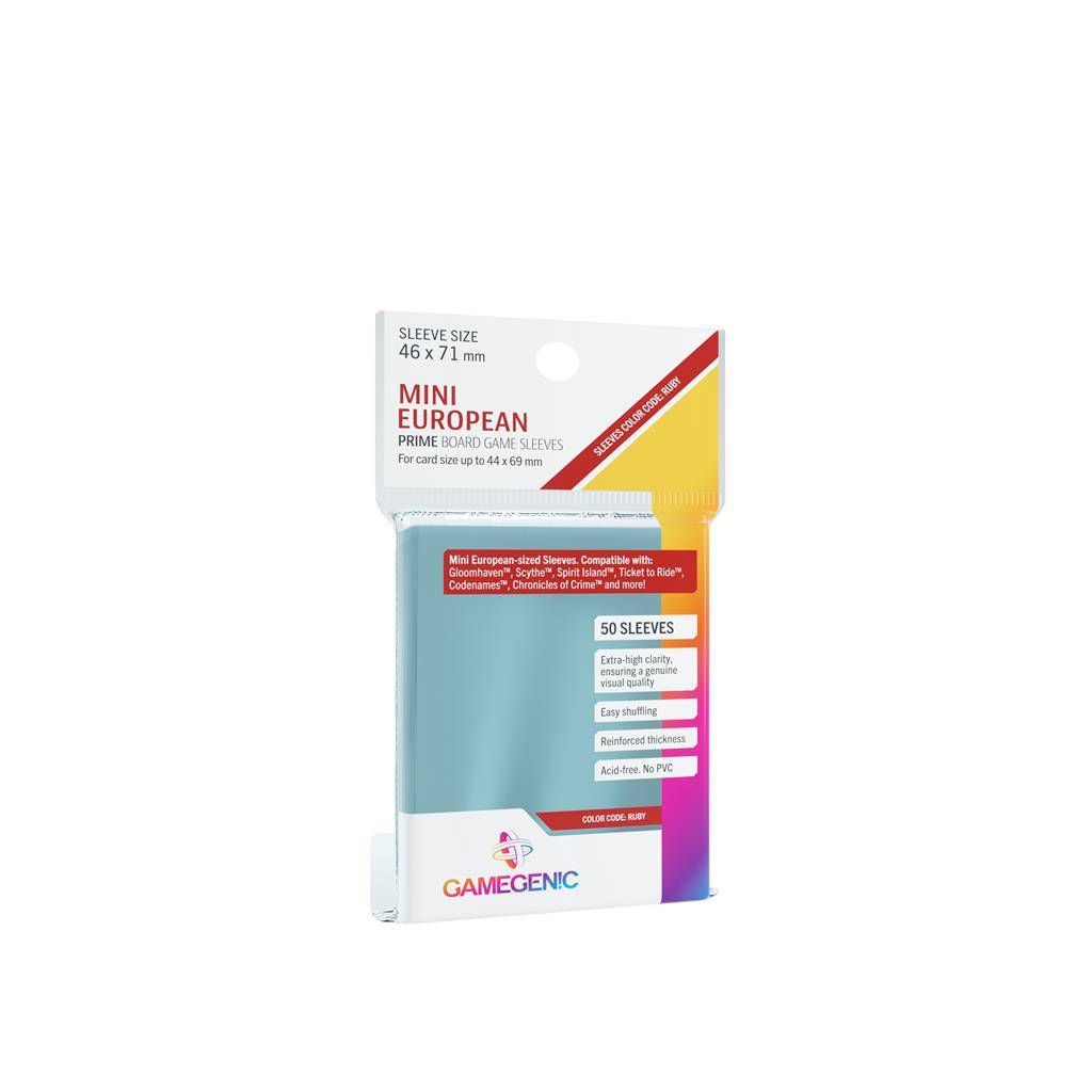 Gamegenic : Board Game Sleeves (50) Colour Code Ruby: mini European (44mm x 69mm)