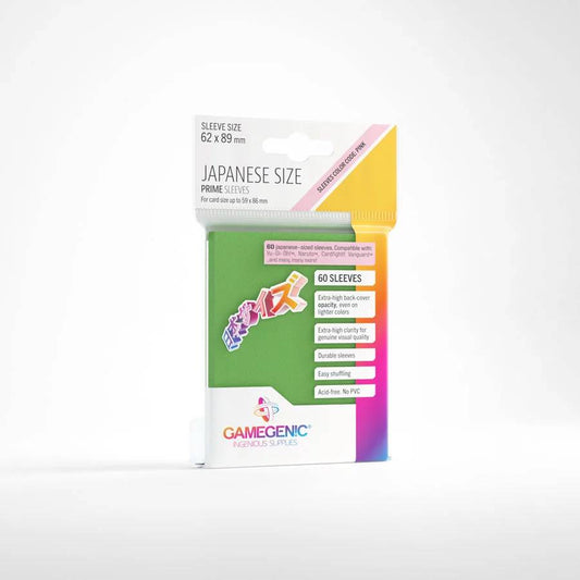 Gamegenic : Sleeves Prime Japanese size Green (60)