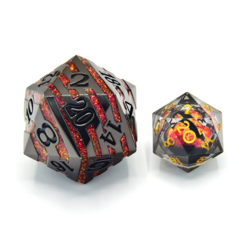 Crit Stones RPG Dice : Pyroblade 33mm D20