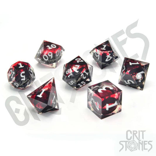 Crit Stones RPG Dice : Rings of Power (Black)