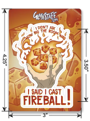 I Cast Fireball Sticker