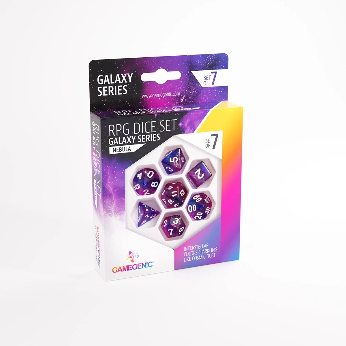 DICE GALAXY SERIES NEBULA RPG DICE SET 7PCS