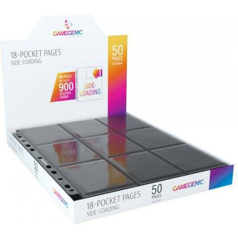 Gamegenic : Sideloading 18-Pocket Pages Black (50 pack)