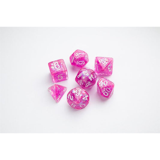 DICE CANDY-LIKE SERIES RASPBERRY RPG DICE SET 7PCS