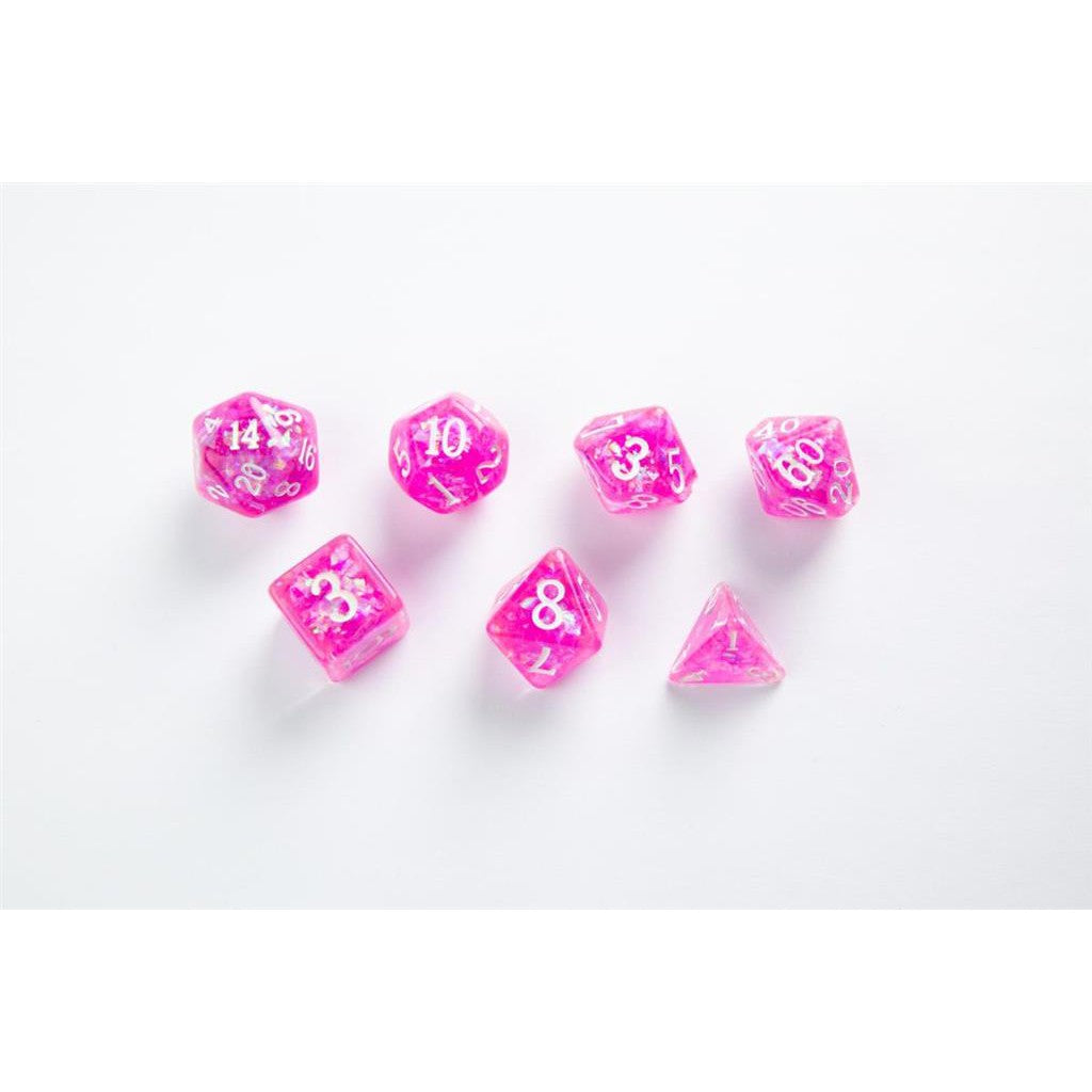 DICE CANDY-LIKE SERIES RASPBERRY RPG DICE SET 7PCS