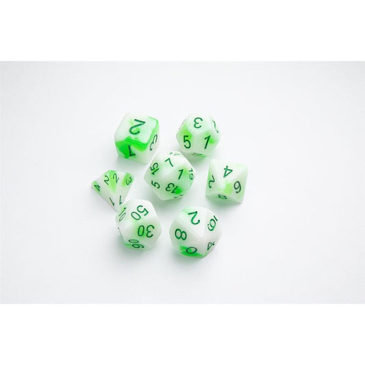 DICE GLOW SERIES VENOM STONES RPG DICE SET 7PCS