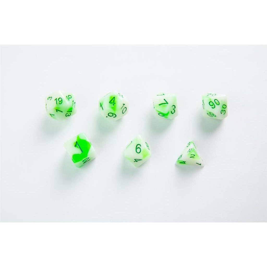 DICE GLOW SERIES VENOM STONES RPG DICE SET 7PCS