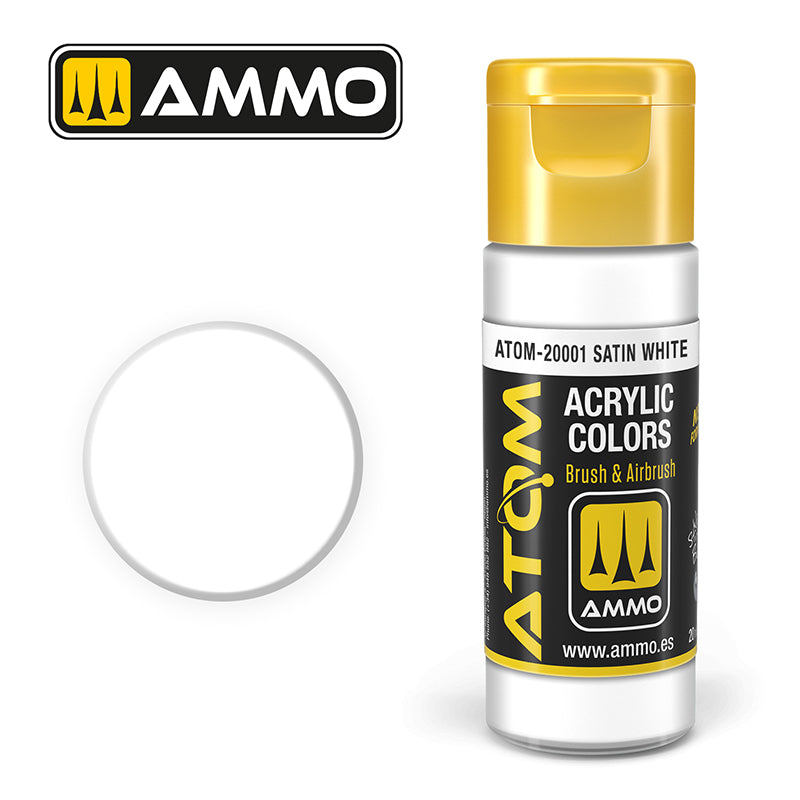 Ammo - Mig : Atom - Satin White 20 ML