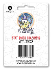 Stat Block Crazy Sticker