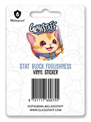 Stat Block Foolishness Sticker