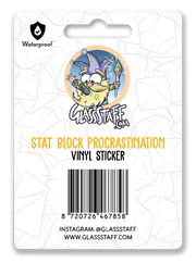 Stat Block Procrastination Sticker