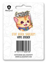 Stat Block Sarcasm Sticker