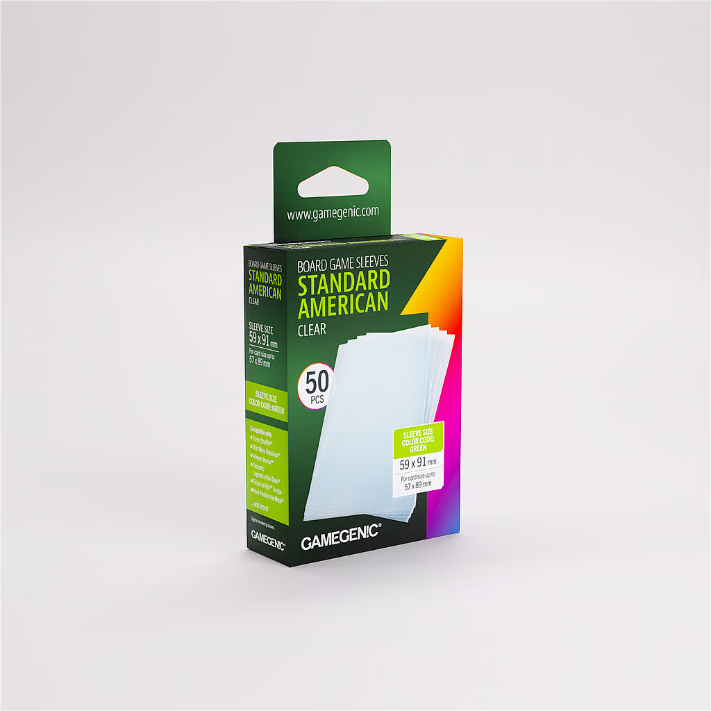 SLEEVES Prime Board Game Standard American 59x91mm (50)
