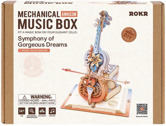 ROKR Symphony of Gorgeous Dreams Mechanical Music Box 3D Wooden Puzzle AMK63M