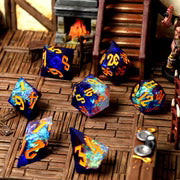 Galactic Ember Sharp Edge Resin RPG dobbelstenen