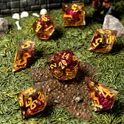 Sunlit Garden Sharp Edge Resin RPG dobbelstenen