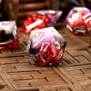 Ruby Rift Sharp Edge Resin RPG dobbelstenen