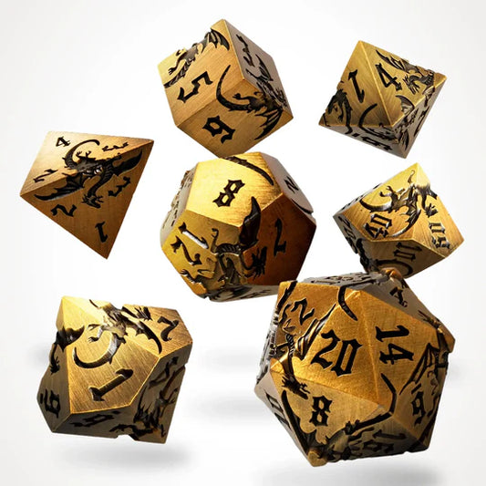 Ancient Cuprem metalen RPG dobbelstenen