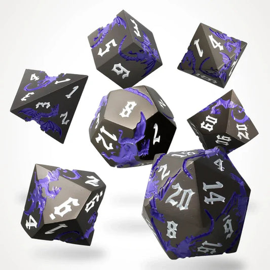 Nocturnum Dracona metalen RPG dobbelstenen