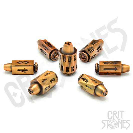 Ballistic Brass metalen RPG dobbelstenen