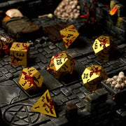 Wyrmgold metalen RPG dobbelstenen