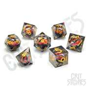 Fire Dragon's Gaze Floating Eye RPG dobbelstenen