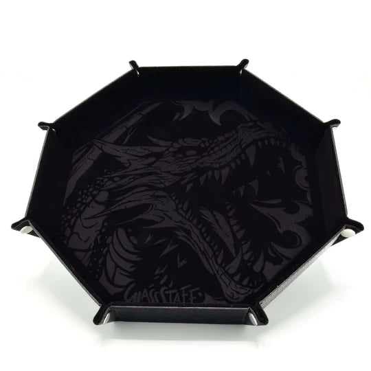 CritStones XL Octagonal vouwbare Dice Tray - Dragon Skin Edition ( BLK )