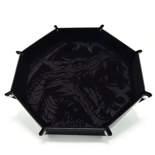 CritStones XL Octagonal vouwbare Dice Tray - Dragon Skin Edition ( BLK )
