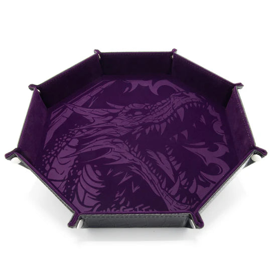 CritStones XL Octagonal vouwbare Dice Tray - Dragon Skin Edition ( Purple )