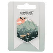 A d20 Scene Pin