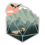 A d20 Scene Pin