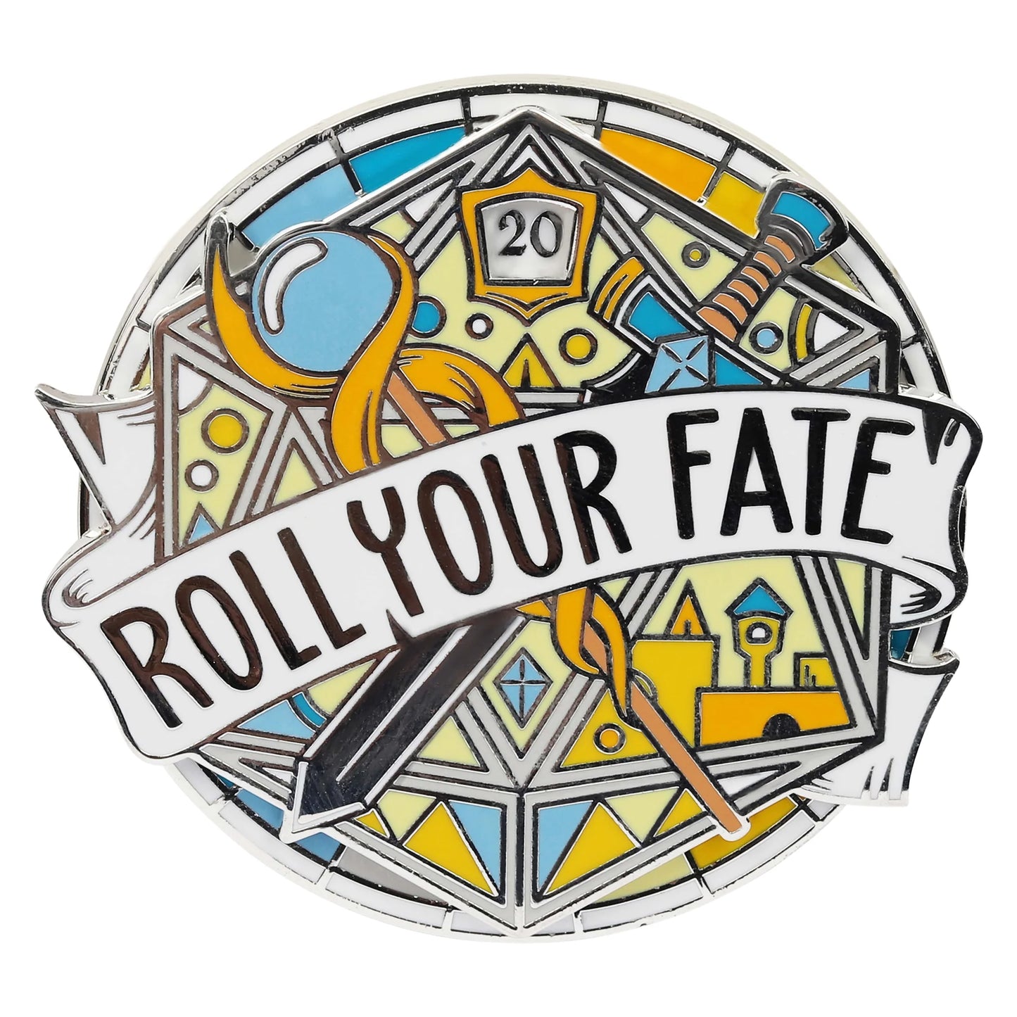 GlassStaff - Roll Your Fate Spinner Pin