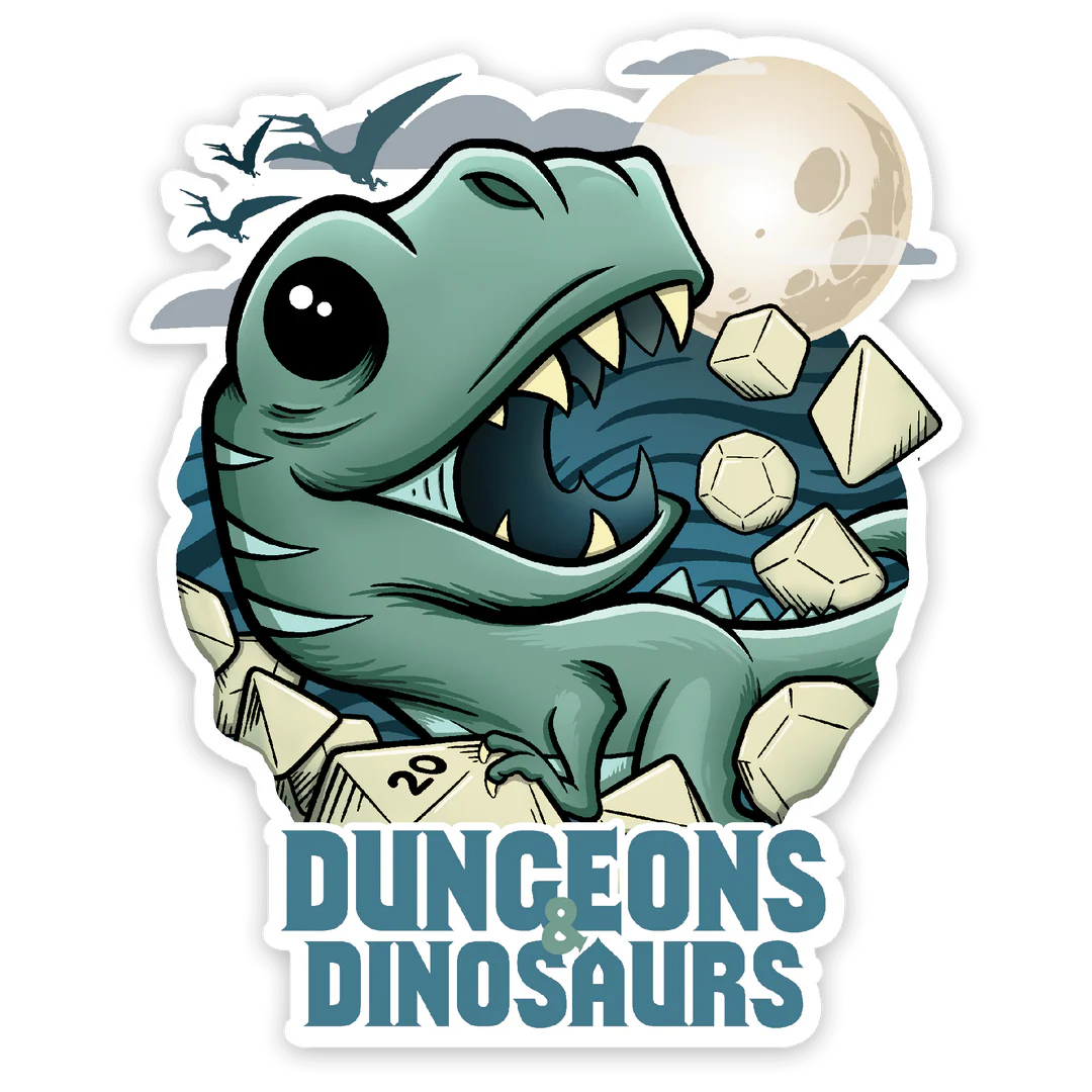 Dungeons and Dinosaurs Sticker