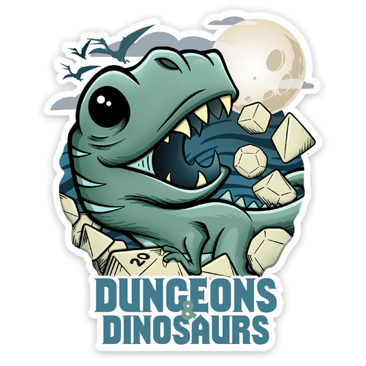 Dungeons and Dinosaurs Sticker