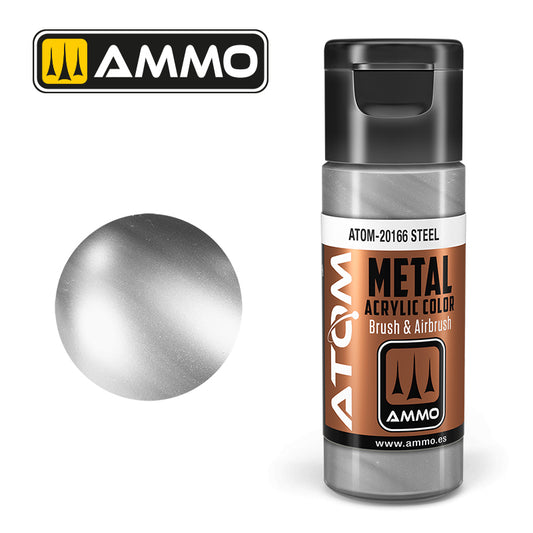 Ammo - Mig : Atom - Steel 20ML