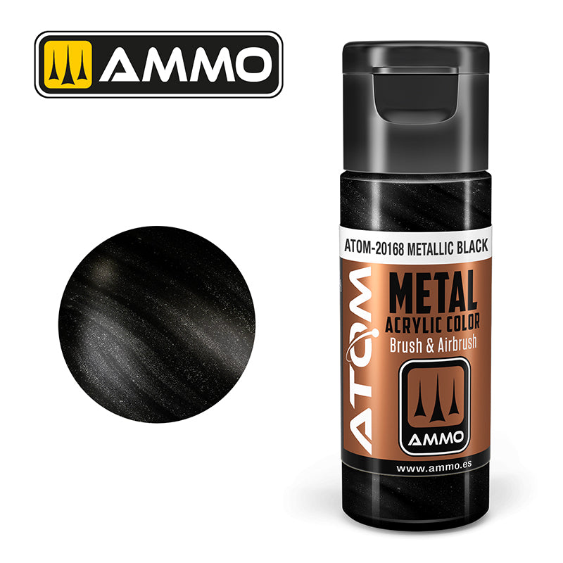 Ammo - Mig : Atom - Metallic Black 20ML