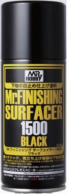 Mr.Hobby : Mr. Finishing Surfacer 1500 Black 170ml Spray B-526