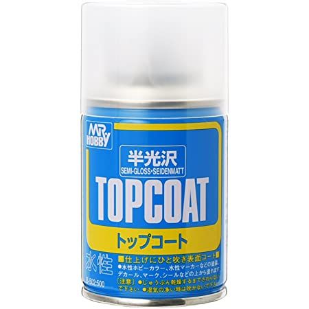 Mr.Hobby : Mr. Top Coat - Semi-Gloss ( Half-Glans ) Spray 86ml B-502