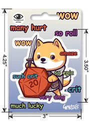 Much Crit Sticker
