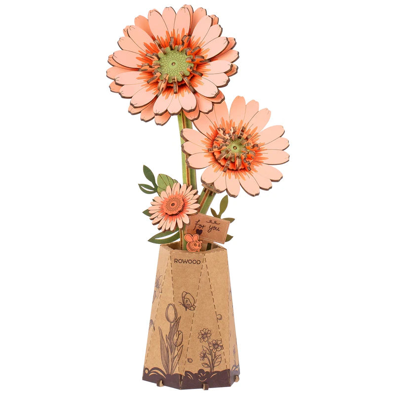 Robotime Light Orange Gerbera / Lichtoranje Gerbera TW111