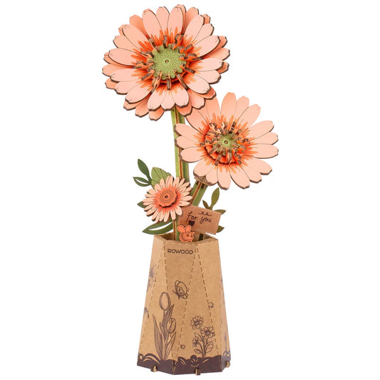 Robotime Light Orange Gerbera / Lichtoranje Gerbera TW111